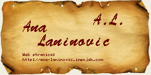 Ana Laninović vizit kartica